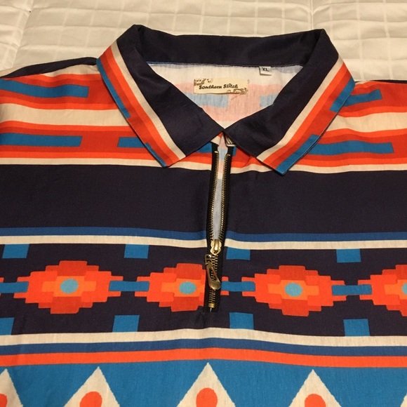 Geometric Quarter-Zip Jacket (XL) - Picture 2 of 8